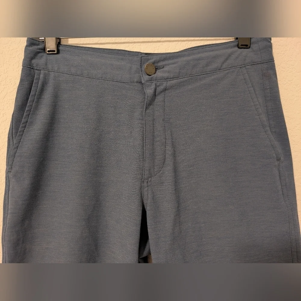 Faherty Blue Tailored Relaxed Straight Leg Drawstring All Day Shorts 9